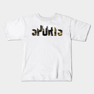 Pittsburgh Sports Black and Yellow Skyline Kids T-Shirt